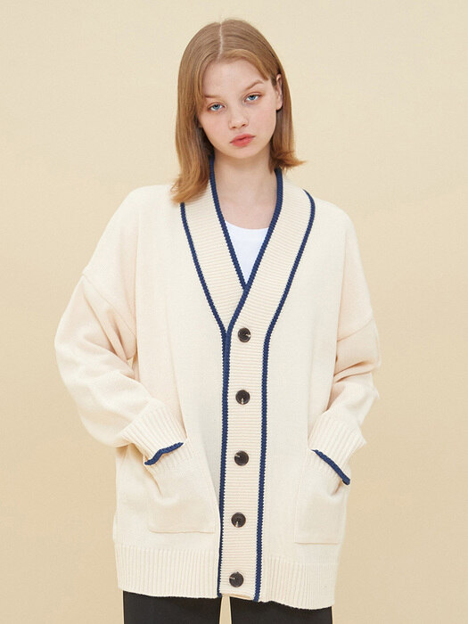 COLORATION KNIT CARDIGAN_IVORY