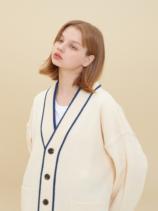 COLORATION KNIT CARDIGAN_IVORY