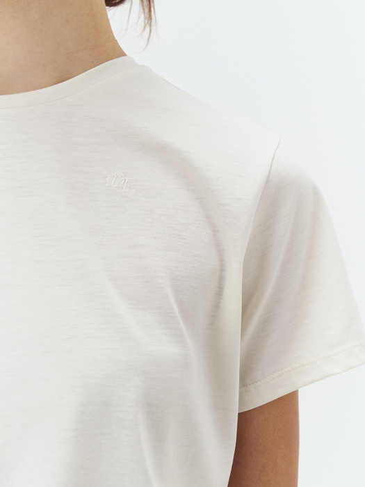 SILK-BLEND ESSENTIAL T-SHIRT CHAMPAGNE_UDTS1E212CR