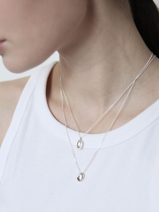 [2SET][Silver925] TN045 Wave soft drop rine pendant necklace set