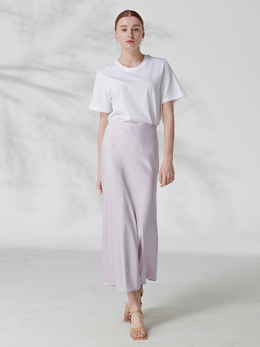 ONOF bias silket skirt (purple)
