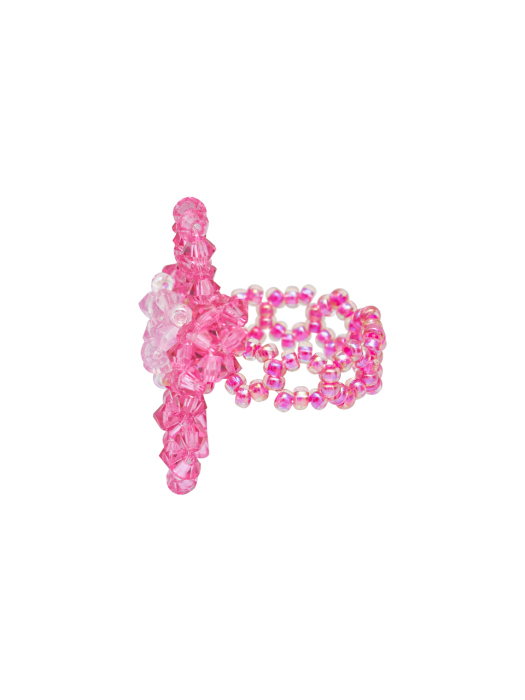 Chickweed Beads Ring (Fuchsia Pink)