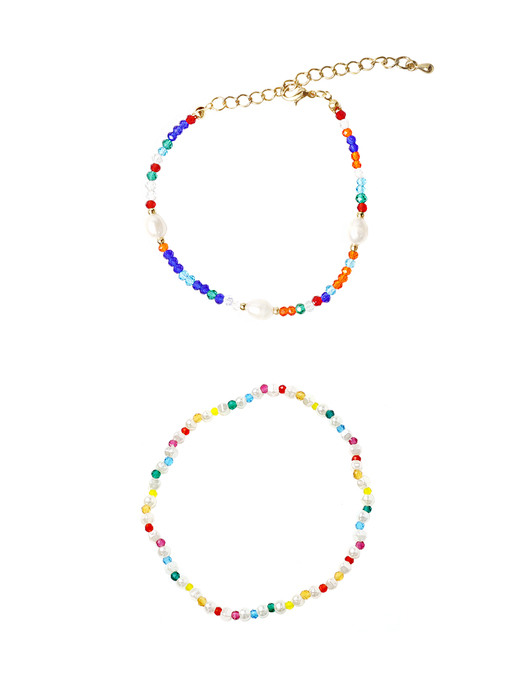 [SET] rainbow bijou bracelet + lolly bijou bracelet
