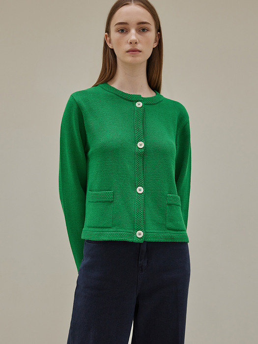 Italy cotton cardigan (green)