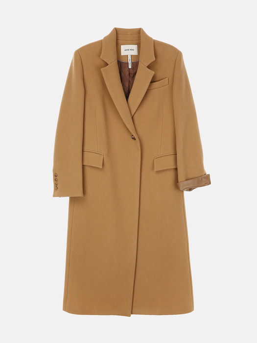 COPENHAGEN Cashmere blended h-line maxi coat (Camel)