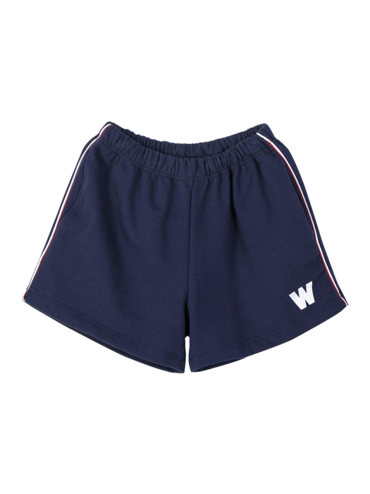 AF574PS003_Logo Printing Piping Shorts Pants_Navy