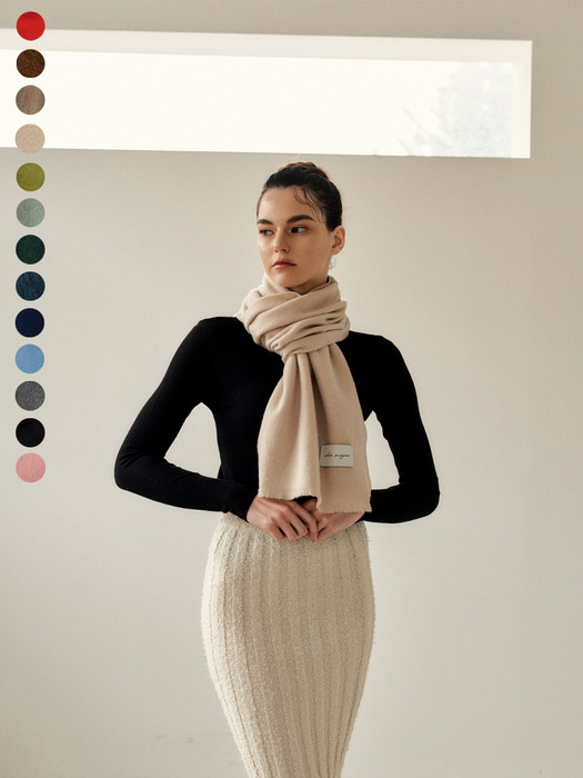 MINIMAL LAMBS WOOL MUFFLER [13COLOR]