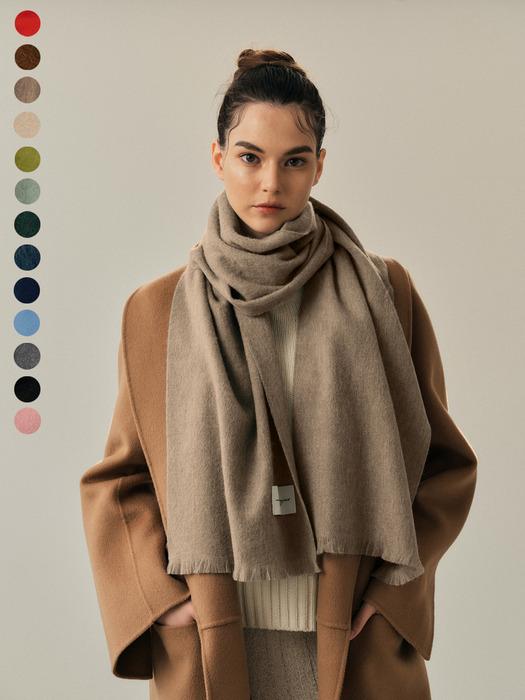 MINIMAL LAMBS WOOL MUFFLER [13COLOR]