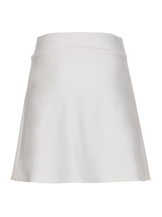 WARM PLEATED BANDING SKIRT W/INNER PANTS_Ivory