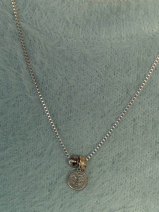 Charming coin surgical necklace
