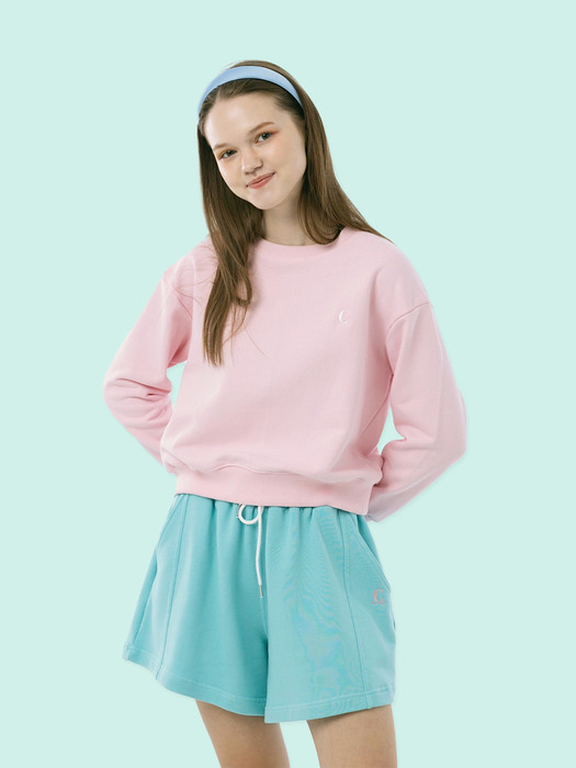 골프 스윙 스웨트 셔츠 베이비 핑크