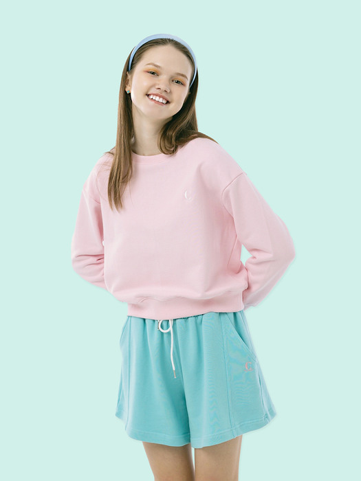 골프 스윙 스웨트 셔츠 베이비 핑크