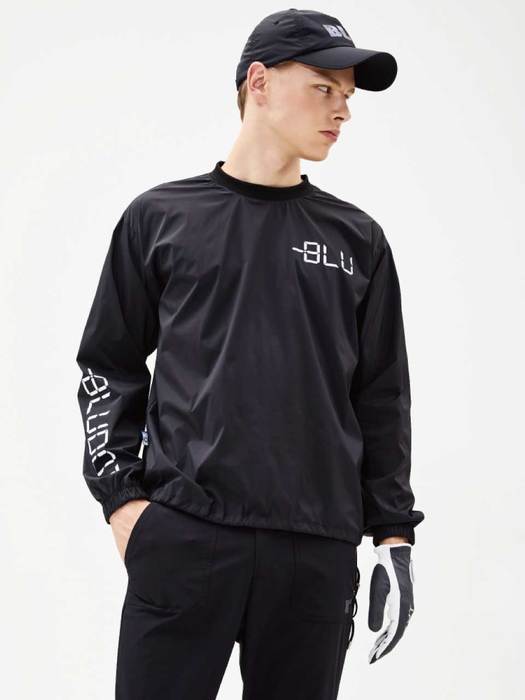 M LOGO PRINT WINDBREAKER_BK