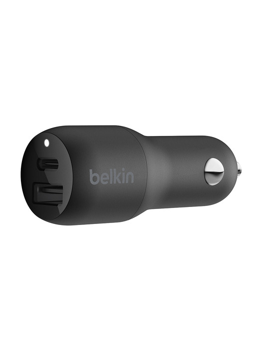 벨킨 부스트업 20W C타입 PD+12W USB A 듀얼 차량용 고속 충전기 CCB003bt