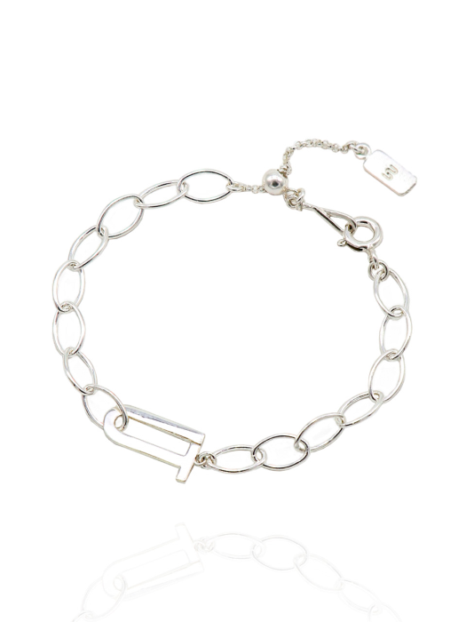 Signature Round Chain Silver Bracelet Ib212 [Silver]