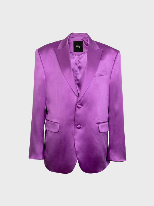 Single-Breasted Silk Blazer[Purple(UNISEX)]_UTH-SB02 