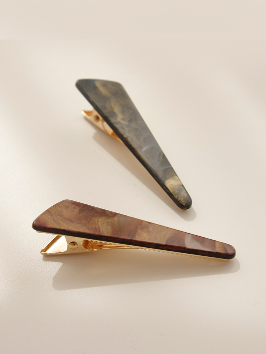 Marble Triangle Metal Antique Hair Pin H0800