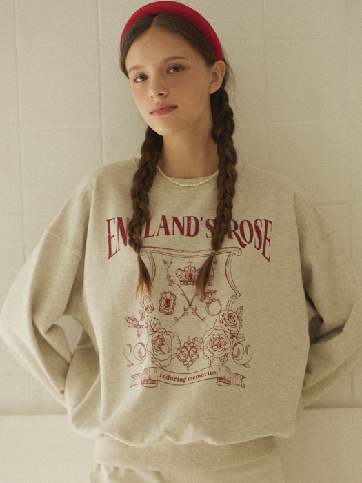 Rose Emblem Sweatshirt - Oatmeal