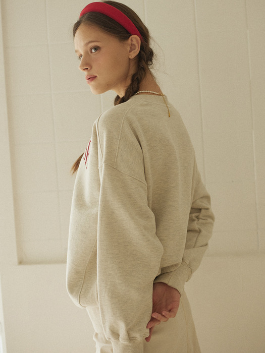 Rose Emblem Sweatshirt - Oatmeal