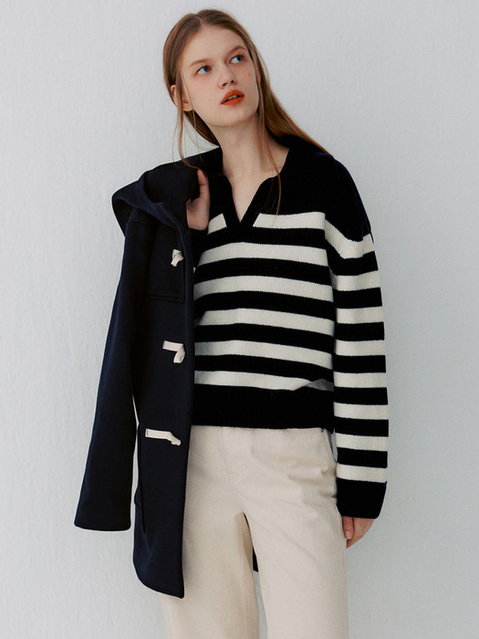 Collar Stripe Pullover