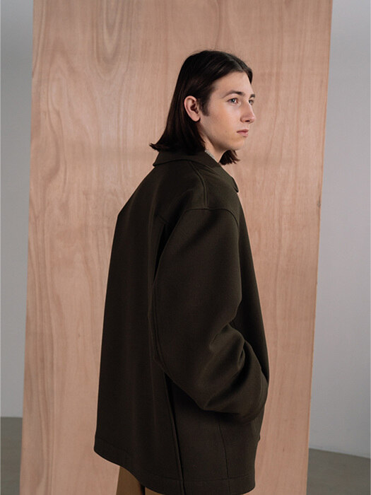 HALF LAYERED COAT [BROWN]