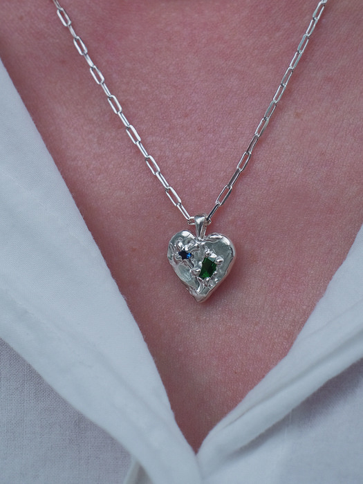 heart stone necklace