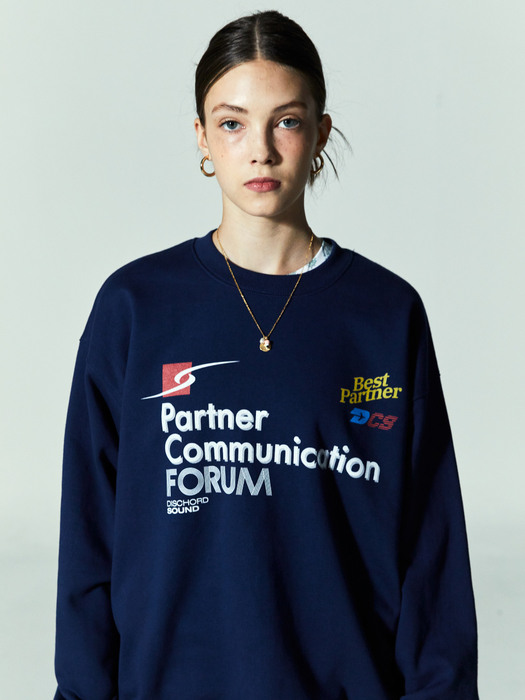 PARTNER SWEAT SHIRTS[NAVY]