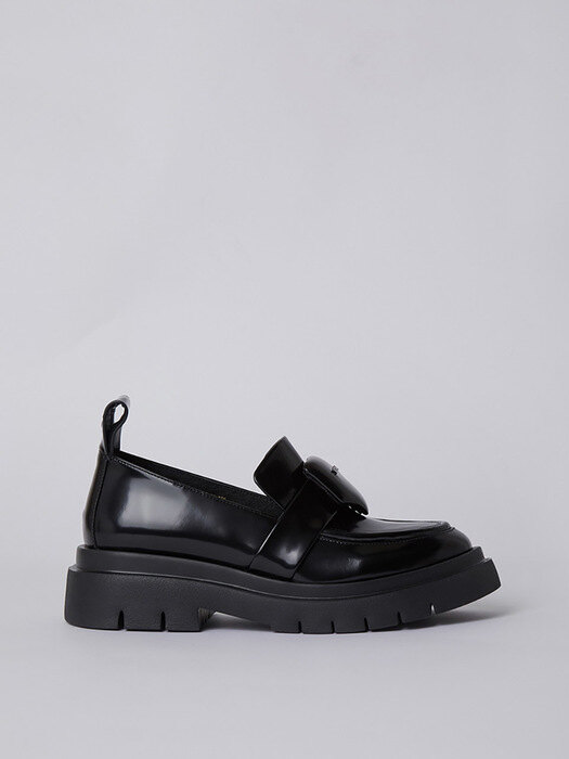 Glossy walker loafer(black)_DG1DA22510BLK
