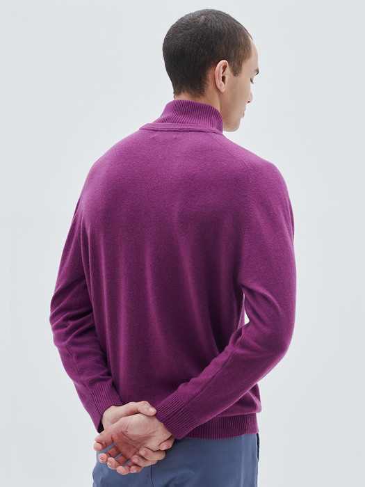 [M23MPU004]Color block pullover(Bordeaux)