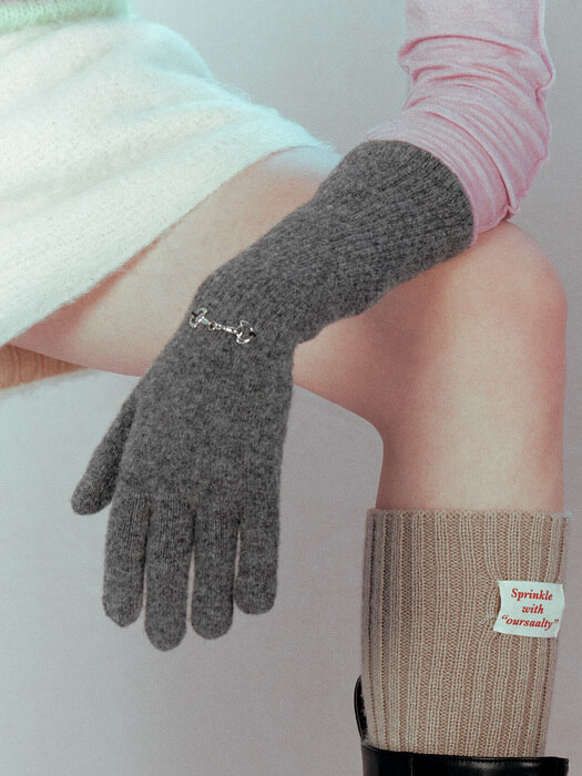 Classic Buckle Long Wool Glove