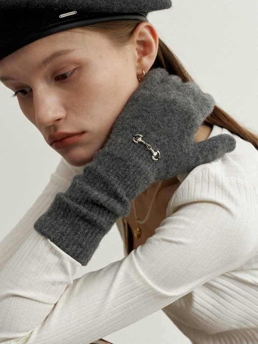 Classic Buckle Long Wool Glove