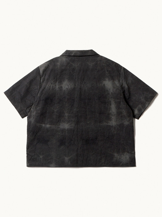 [리퍼브]Tie dye short slv shirt Black