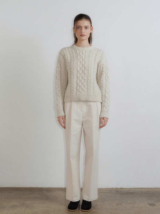 Abby Chino Pants in Off White