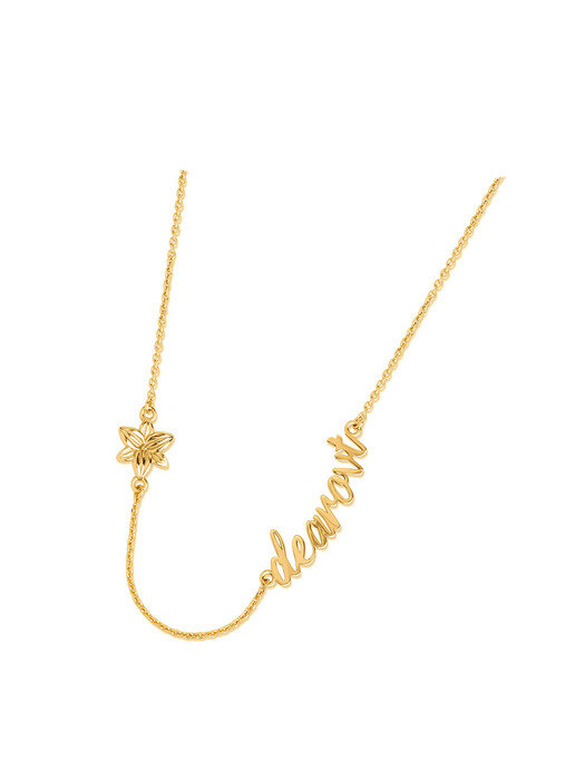 [925 silver] PRIMAVERA FLOWER INITIAL GOLD NECKLACE