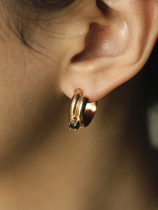 afterglow stone earring_gold