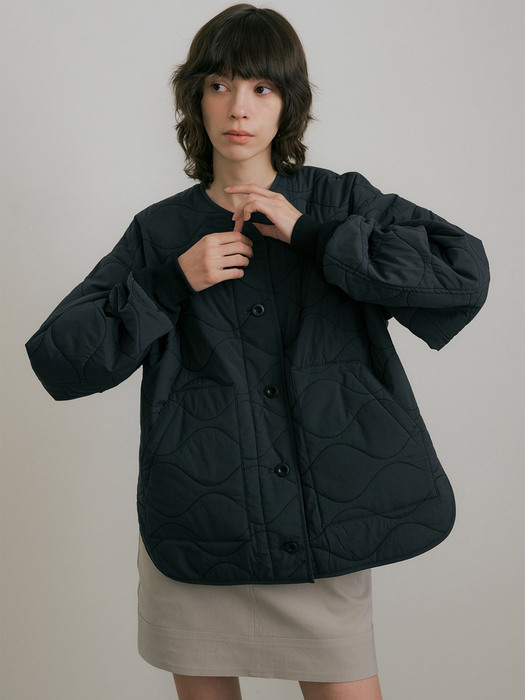 REVERSIBLE QUILTED JACKET (2COLOR)