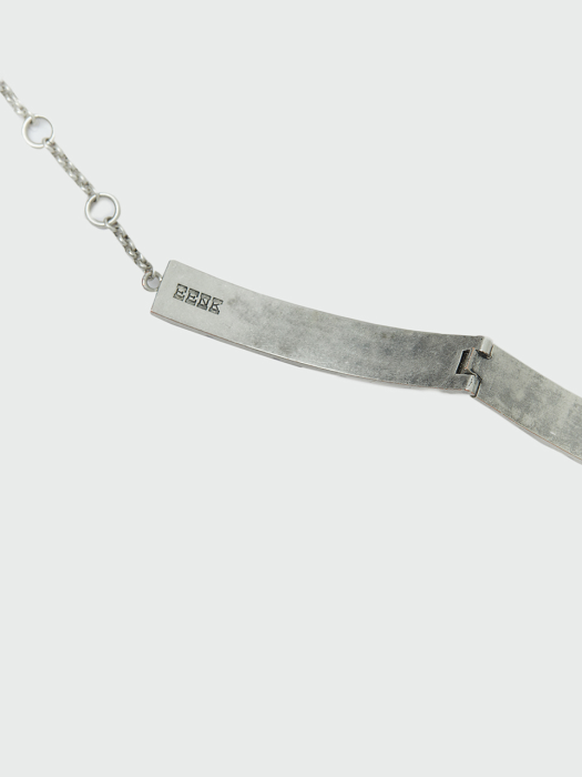 WIO Logo-Engraved Chocker Necklace - Silver