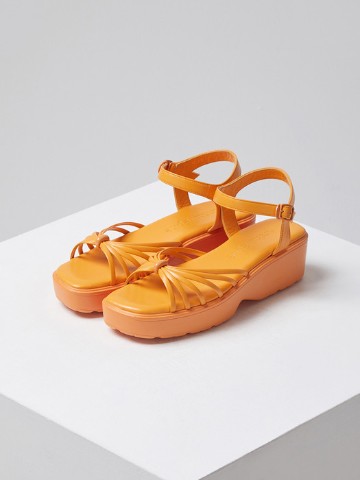 Knotted platform sandal(Papaya)