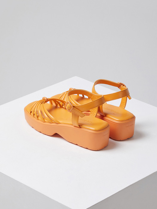 Knotted platform sandal(Papaya)