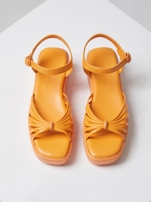 Knotted platform sandal(Papaya)