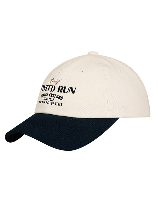 TWEED RUN Logo  COLOR BLOCK Ball Cap (Navy/Ivory)