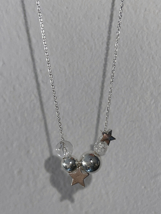 Silver Star Quartz Made Necklace