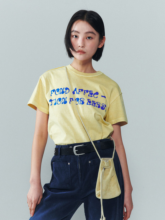 Mushroom Pg-dyed HS T-shirt [Washed Yellow]