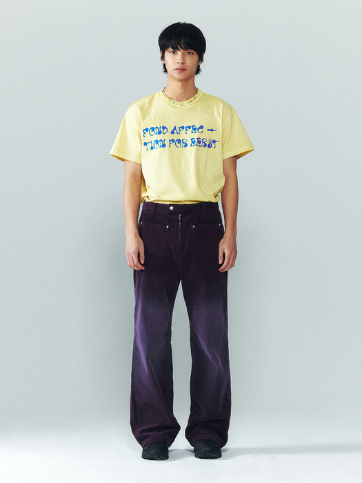 Mushroom Pg-dyed HS T-shirt [Washed Yellow]