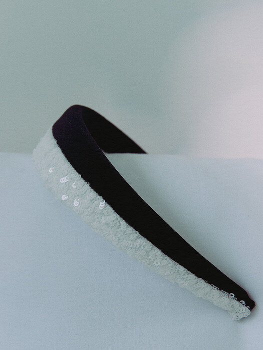 Two Tone Velvet Sequin Headband