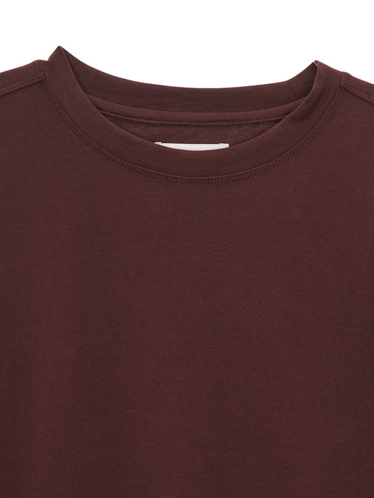 SIDE LOGO TAPING BOXY TOP IN BROWN