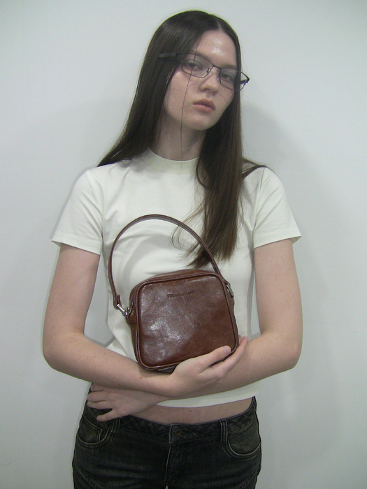 Trapezoid Mini Tote Bag (mocha)