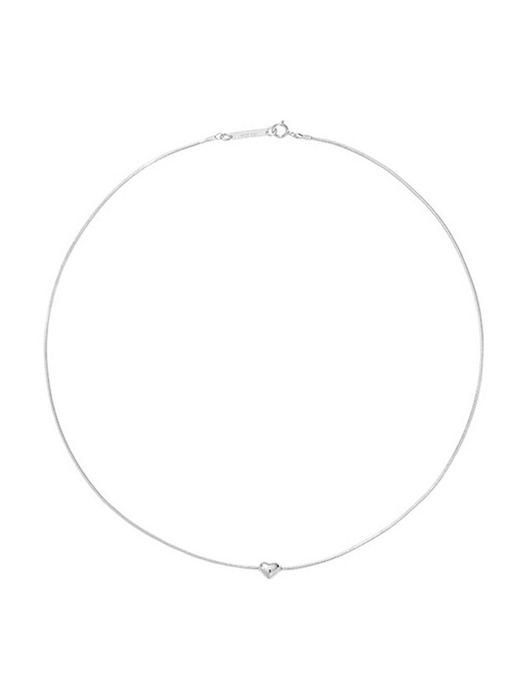 [925 silver] Un.silver.162 / bondir necklace (heart ver.)