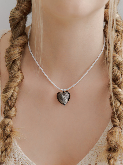 Venetian glass heart necklace