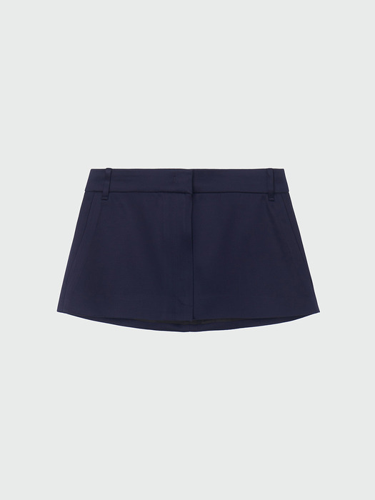 XINAN Layered Skirt Belt - Navy